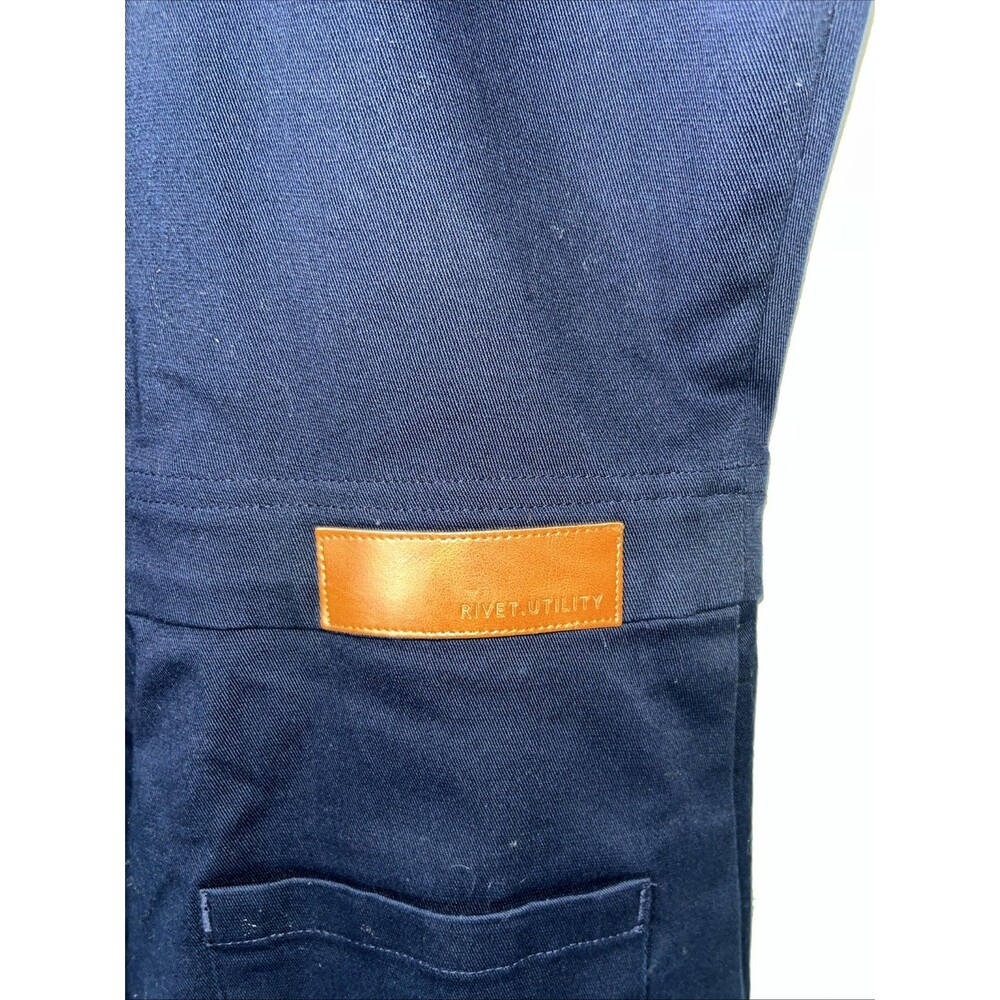 RIVET UTILITY Navy Blue  COTTON JUMPSUIT Size XS - Picture 8 of 9
